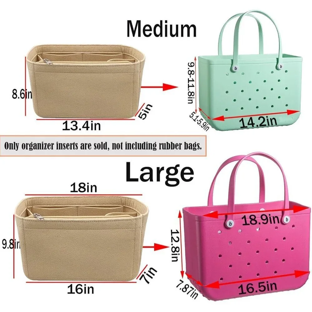 Felt Organizer Insert for Bo B Tote Large Capacity Stylish Bag Accessory